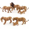 Figura di leone realistica famiglia leoni Action Toy Figure con re leone leonesse cuccioli