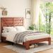 Full Bed Frame Headboard and Charging Station, Wood Platform Bed, Sturdy and No Noise, No Box Spring Needed