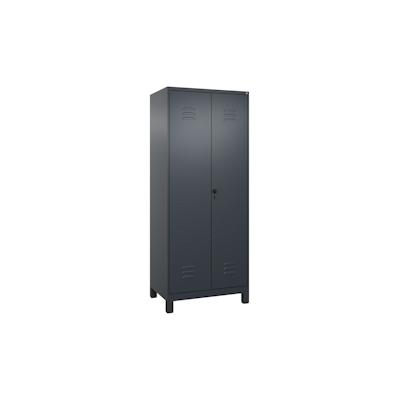 C+P Doppel-Spind Classic PLUS, Füßen, 2 Abteile, HxBxT 195x80x50cm, Sicherheitsdrehriegel, Anthrazit von PROREGAL Image