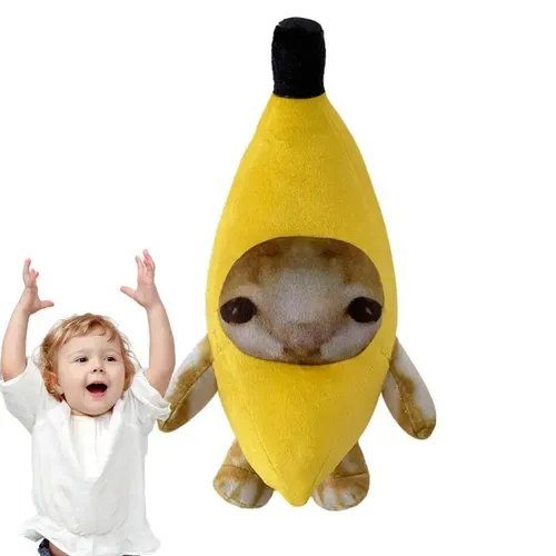 Banane Katze Plüsch tier Stofftier weinende Katze Puppe Anhänger Schlüssel ring Meme Banane Katze