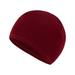 Winter Sports Skull Hat Warm Polar Fleece Beanie Thermal Cycling Hat Cap ( wine red)