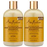 Shea Moisture Shampoo - Moisture Retention Shampoo For Curly Hair Care Sulfate-Free Shampoo Raw Shea Butter Sea Kelp And Argan Oil For Hair Repair 13 Fl Oz Ea (Pack Of 2)