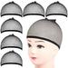 6PCS Wig Cap FANDAMEI 6PCS Black Mesh Wig Cap Net Closed End Hair Mesh Net Liner Weaving Caps for Women Men Kids Wig Caps for Halloween Cosplay