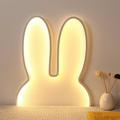 WSBDENLK Room Decorative Lights for Teenagers Easter Gifts Warm Easter Ambiance Neon Lights Led Bunny Lights Usb Plug-In Wall Bedside Lamps Nightlights - Plug In Led Table Lamps for Bedroom