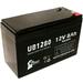 Compatible Saft BLOOD FLOW MONITOR Battery - Replacement UB1280 Universal Sealed Lead Acid Battery (12V 8Ah 8000mAh F1 Terminal AGM SLA) - Includes TWO F1 to F2 Terminal Adapters