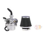 BESTONZON ATV PZ19 Lever Choke Carburetor with Fuel Filter and 35mm Air Filter for 50cc 70cc 80cc 90cc 110cc 125cc ATV Dirt Bike Pit Bike Taotao Scooter CRF