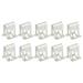 10pcs Silver Tone Metal Fastener Retainer Dash Dashboard Trim Clip for Auto Car