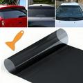 Lierteer Car Front Windscreen Black Transparent Solar Film Anti-Uv Sun Shade 140*25cm