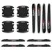 12PCS Carbon Fiber Anti-Scratches Car Door Handle Sticker Anti-Scratches Car Door Cup Protector Non-Marking Auto Door Handle Protective Film Universal for Most Car Handles