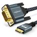 Twozoh Mini HDMI to VGA Cable 6.6FT Gold-Plated & Braided Mini HDMI VGA (Male to Male) Compatible for Ultrabooks