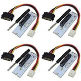 Trjgtas 4X NGFF M.2 to PCI-E 4X Riser Card M2 Key M to PCIe X4 Adapter with LED Voltage Indicator for ETH Mining