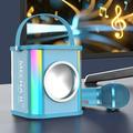 Augper Portable Karaoke Colorful Light Wireless Speakers K-song With Microphone 15W High Power HiFi Stereo Sound Subwoofer Bluetooth Speakers 4000mA Large Battery