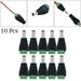 BUYISI 10PCS CCTV 12V DC Male/Female Power Connector Adapter Plug Cable 5.5*2.1mm Male