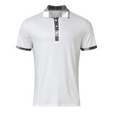 PEASKJP Polo T Shirts for Men Slim Fit Golf Polo Shirts for Men Short Sleeve Moisture Wicking Golf Shirts Collared Tennis Polo (White XL)
