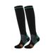 HAXMNOU Knee High Socks Compression Socks for Women Or Men Circulation Is Best for Athletics Support Cycling Over The Knee for Women Black