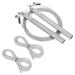 Uxcell 10Ft Speed Skipping Rope 2.5mm Adjustable Speed Jumping Rope with Replacement Cable Silver Tone