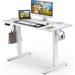 Miekor Electric Height Adjustable Standing Desk Sit to Stand Ergonomic Computer Desk White 48 x 24 W2US103