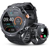 SARPCO Smart Watch Compatible with LG G8X ThinQ - Waterproof Military Smart Watch with Bluetooth Call (Answer/Dial Call) 1.39 Outdoor Tactical Fitness Tracker