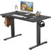 Miekor Electric Height Adjustable Standing Desk Sit to Stand Ergonomic Computer Desk Black 48 x 24 W2US028