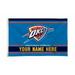 Rico Industries NBA Basketball Oklahoma City Thunder Personalized - Custom 3 x 5 Banner Flag - Made in The USA - Indoor or Outdoor DÃ©cor