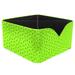 OWNTA Four-Leaf Clover Pattern Square Pencil Storage Case with 4 Compartments Removable Dividers Pen Holder and Pencil Holder