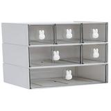 Make up Drawer Stackable Bunny Storage Box Desktop Office Lockers Accessories Cute