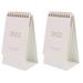 2pcs Small Desk Calendar 2021- 2022 from Now to Dec 2022 Standing 2021- 2022 Desk Calendar Desktop Calendar Table Calendar for Home Office ( Beige )