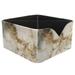 OWNTA Marble Pattern Square Pencil Storage Case with 4 Compartments Removable Dividers Pen Holder and Pencil Holder