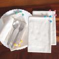 Bubble Meals,'Set of 4 Handwoven Cotton Napkins with Colorful Fabric Beads'