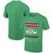 Men's Ripple Junction Heather Kelly Green Friends Central Perk Holiday Graphic T-Shirt
