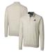 Men's Cutter & Buck Oatmeal Arizona Diamondbacks Lakemont Tri-Blend Big Tall Quarter-Zip Pullover Sweater