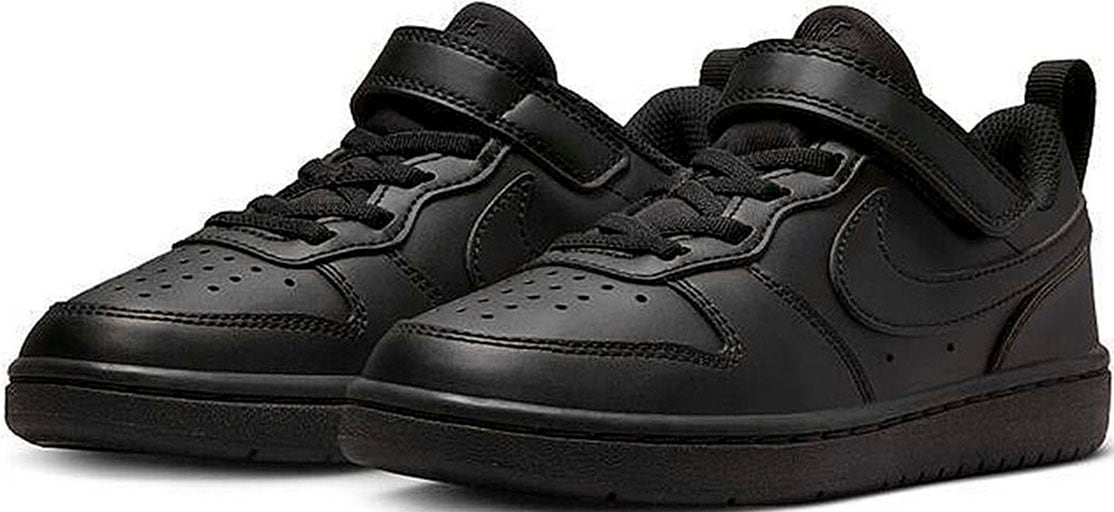 Sneaker NIKE SPORTSWEAR "COURT BOROUGH LOW RECRAFT (PS)", Mädchen, Gr. 35, schwarz (schwarz, schwarz), Synthetik, Schuhe Sneaker, Design auf den Spuren des Air Force 1
