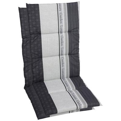 Hochlehnerauflage GO-DE "Amalfi, TOPSELLER", grau, B:48cm H:4cm T:118cm, Polyester, Baumwolle, Polyurethan, Polsterauflagen, 118x48 cm Image