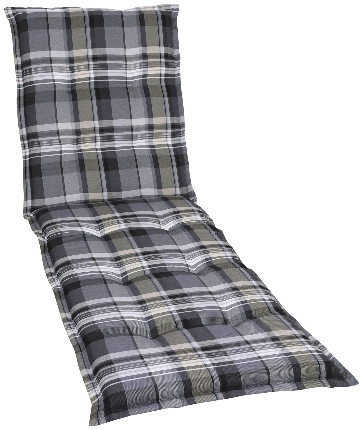 Liegenauflage GO-DE, grau (grau, creme), B:60cm H:9cm T:190cm, Polyester, Polyurethan, Polsterauflagen, 190x60 cm