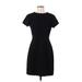 Club Monaco Casual Dress - Sheath High Neck Short sleeves: Black Solid Dresses - Women's Size 2