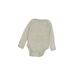 Baby Gap Long Sleeve Onesie: Gray Marled Bottoms - Size 0-3 Month