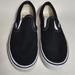 Vans Shoes | Classic Vans Low Top Slip Ons Black | Color: Black/White | Size: 7.5