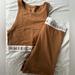 American Eagle Outfitters Other | American Eagle Crop Top / Biker Short Set | Color: Brown | Size: S/M