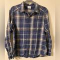 Columbia Shirts | Mens Columbia Cornell Woods Flannel Long Sleeve Button Down Blue White Sz Medium | Color: Blue/White | Size: M