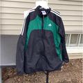 Adidas Jackets & Coats | Adidas Climacool Climalite Zip Up Jacket Kids Size Large Green/Black 3-Stripe | Color: Black/Green | Size: Lg