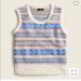 J. Crew Sweaters | J. Crew Fair Isle Sweater Vest Size Large | Color: Blue/White | Size: L