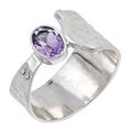 Silver N Rock Amethyst Gemstone Band Ring 925 Sterling Silver Band Ring Men & Women Band Ring All Size Handmade Jewelry ERG-125F_ (Z 4)