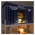 Bed Tent Twin Blackout, Privacy Portection Dormitory Bunk Curtain With Bracket, Indoor Portable Canopy Single Sleeper Bed For Girl Boy Student Kid Adult, Reducing Light/Easy To Install (Color : Navy