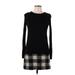 Bailey 44 Casual Dress - Mini Crew Neck Long sleeves: Black Dresses - Women's Size Small