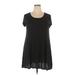 Mossimo Supply Co. Casual Dress - A-Line Scoop Neck Short sleeves: Black Print Dresses - Women's Size 2X-Large