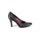 Antonio Melani Heels: Pumps Stilleto Classic Black Print Shoes - Women's Size 10 - Almond Toe