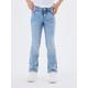 Bootcut-Jeans NAME IT "NKFPOLLY SKINNY BOOT JEANS 1142-AU NOOS", Mädchen, Gr. 116, N-Gr, blau (light blau denim), Denim/Jeans, Obermaterial: 67% Baumwolle, 28% Polyester, 3% Viskose, 2% Elasthan, unifarben, casual, skinny fit knöchellang, Jeans, mit...
