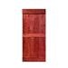 Barn Door - Calhome Paneled Wood & Metal Stained Mid-Bar Series Barn Door without Installation Hardware Kit Wood in Brown | Wayfair DOOR-ASM-03-24H