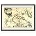 17 Stories North East Canada & Greenland Old Map Print on Canvas w/ Frame 28 x 37 Canvas in Gray | 28 H x 37 W in | Wayfair