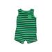 Carter's Short Sleeve Outfit: Green Print Tops - Size 18 Month